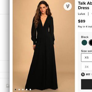 LuLu's Talk About Divine Black Long Sleeve Backless Maxi Dress
